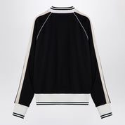 Palm Angels Black/White Zip Sweatshirt — Men's Topwear