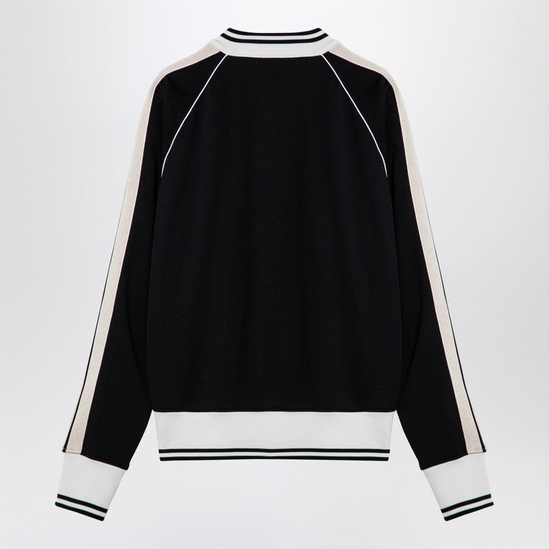 Palm Angels Black/White Zip Sweatshirt — Men's Topwear