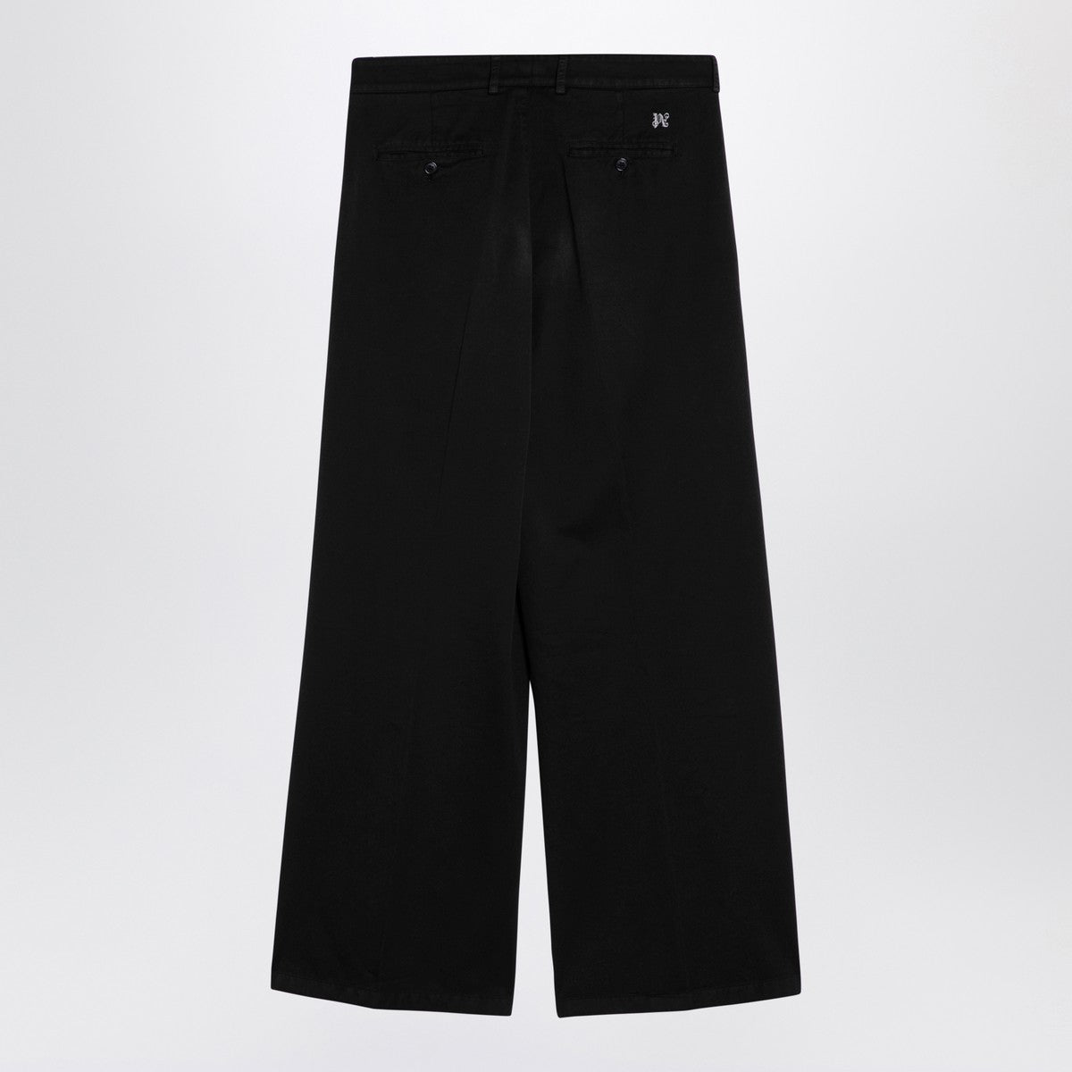 Palm Angels Black cotton wide trousers
