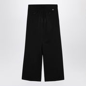 Palm Angels Black cotton wide trousers