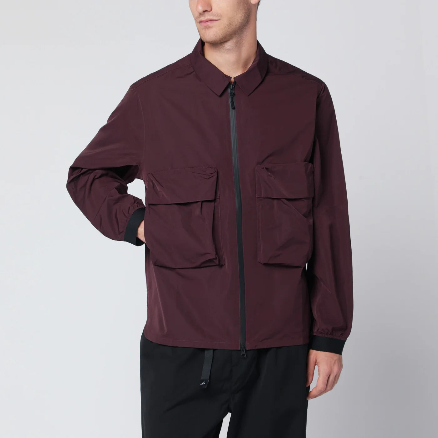Purple Mountain Observatory Wine-coloured zip jacket