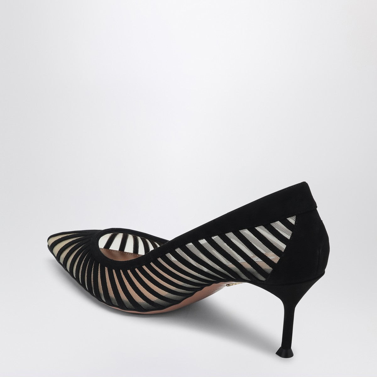 Aquazzura Black Passions pumps 90 in suede and mesh