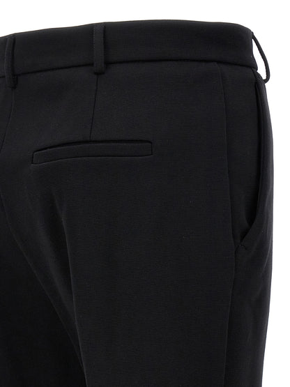 Sportmax Pontida Trousers — Black Cotton Jersey