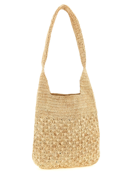 Isabel Marant Praia Small Shoulder Bag — Beige Raffia