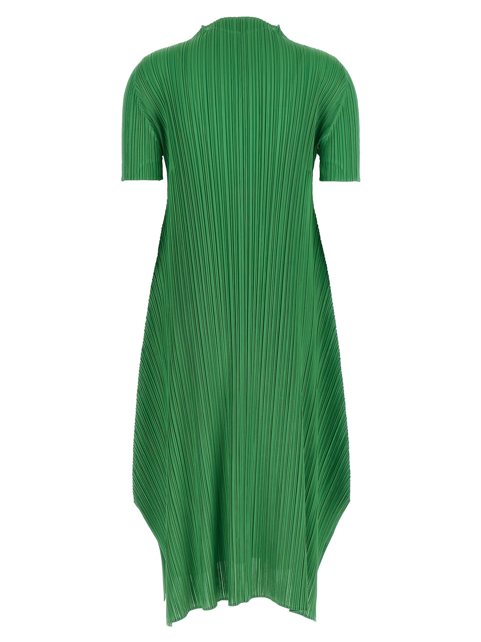 Pleats Please Issey Miyake March Dress — Green Midi