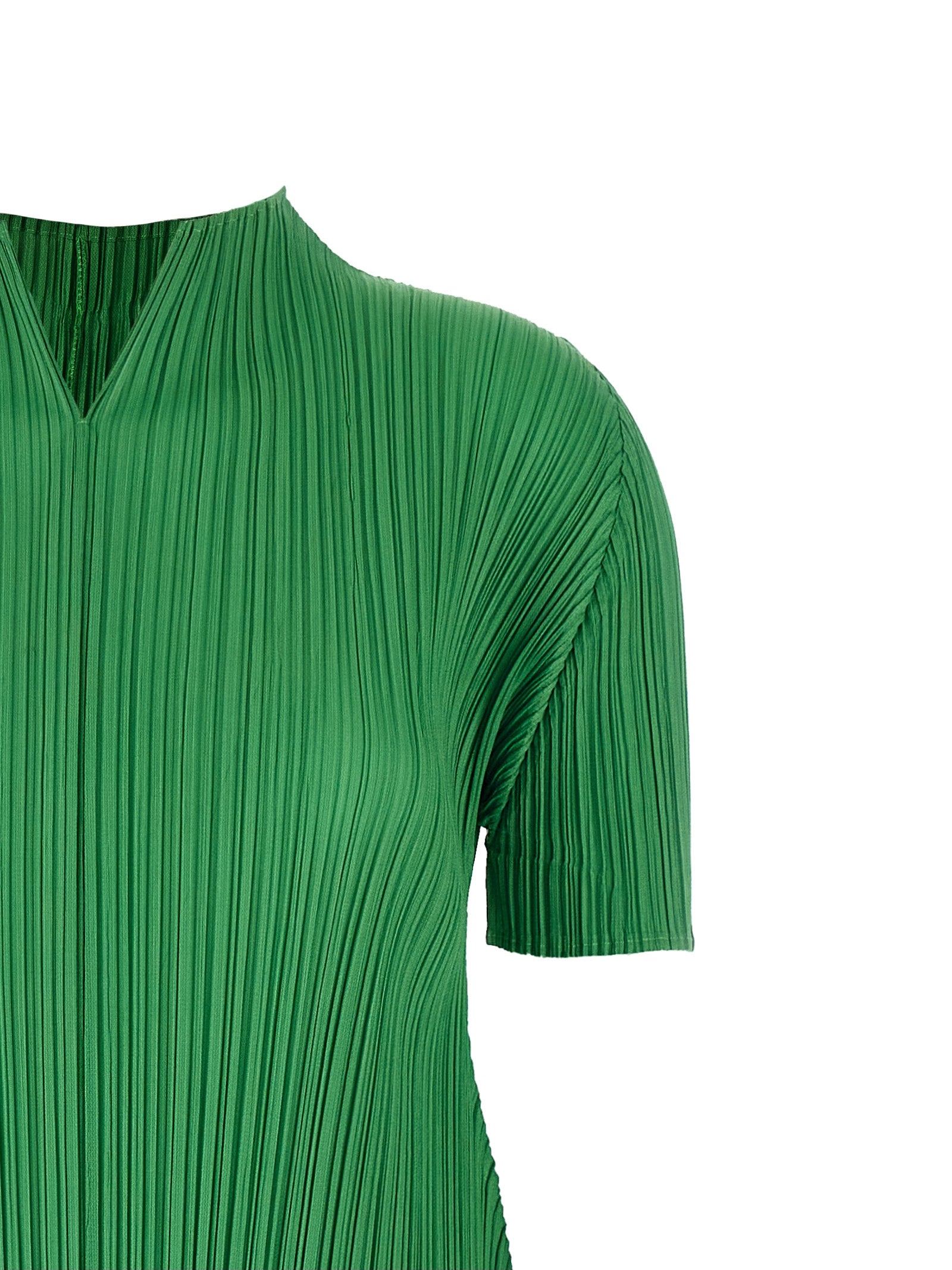 Pleats Please Issey Miyake March Dress — Green Midi