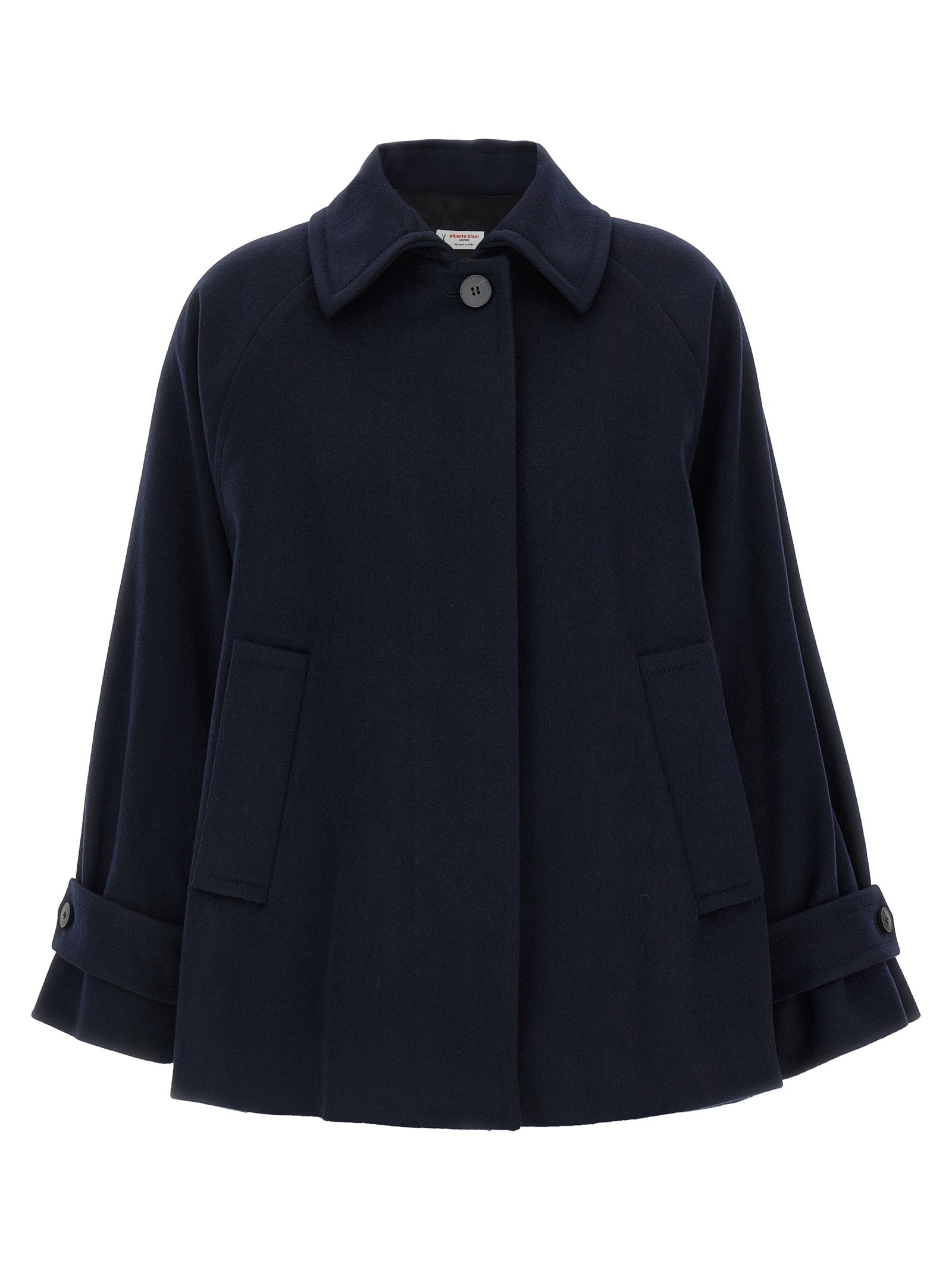 Alberto Biani Caban Coat — Women's Blue Oversized Coat