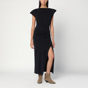 Isabel Marant Nadela dress in black cotton — fitted boat-neck dress