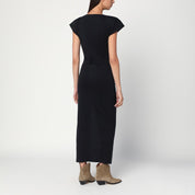 Isabel Marant Nadela dress in black cotton — fitted boat-neck dress