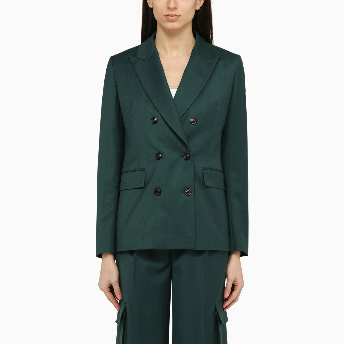 Amiri Forest green double-breasted jacket in wool