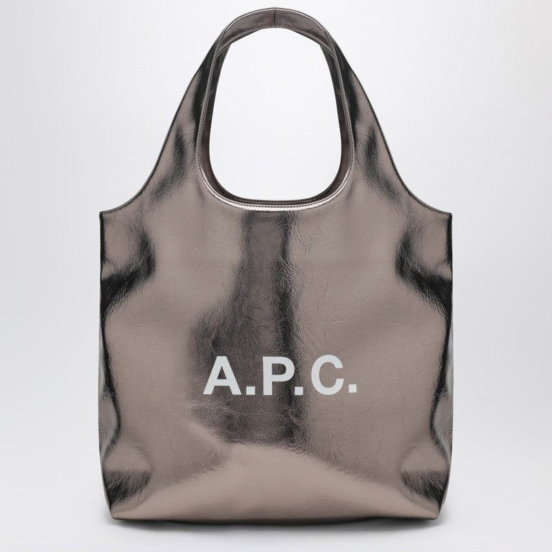 Bolso tote plateado metalizado APC Ninon