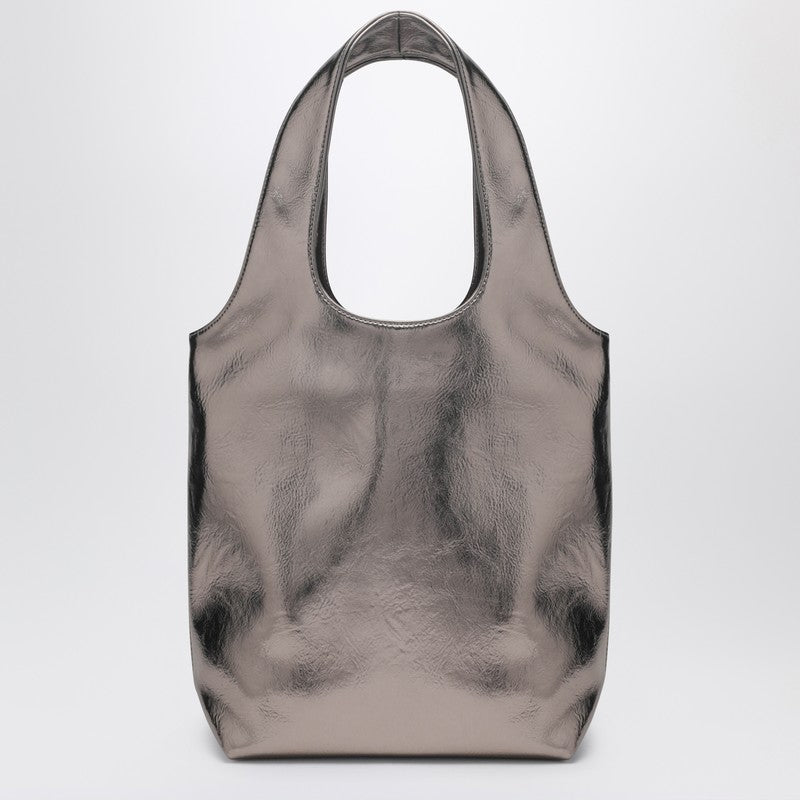 A.P.C. Small Ninon tote bag in metallic silver faux leather