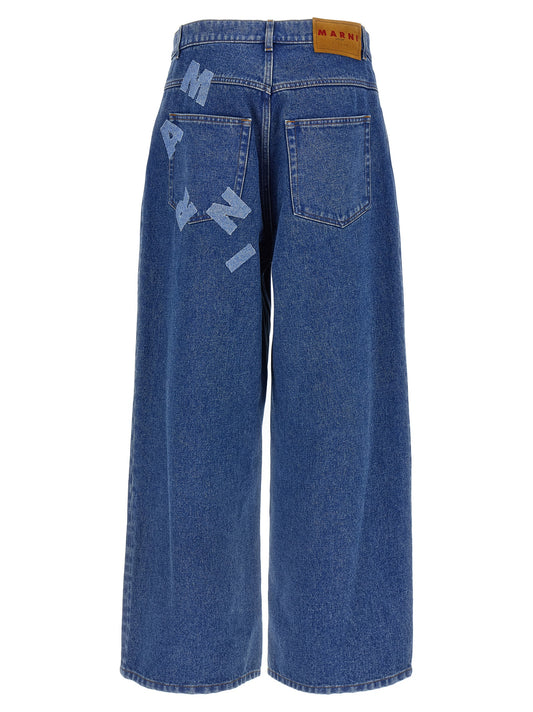 Marni Jeans — Patch Wide-Leg Low Waist (Men)
