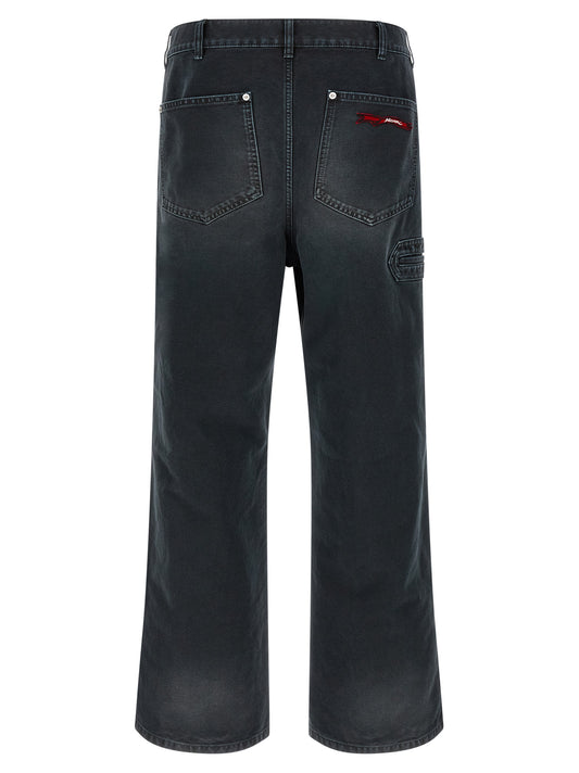Marni Cargo Jeans for Men — Black Cotton Denim