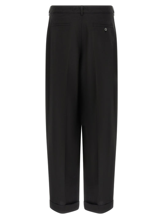Marni Trousers — Cool Wool Wide-Leg Pants