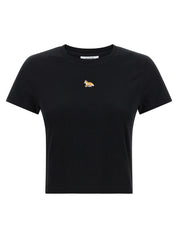 Maison Kitsuné Baby Fox Cropped T‑shirt – Black Topwear