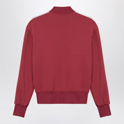 Palm Angels Earth Red zip sweatshirt with logo