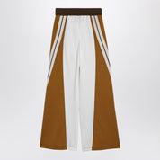 Palm Angels Brown ochre colour-block wide trousers