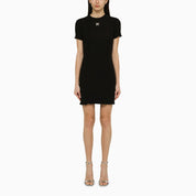 Palm Angels Black cotton mini dress with logo