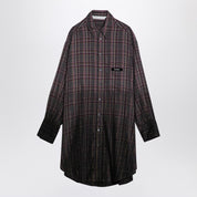 Palm Angels Checkered chemisier dress with logo