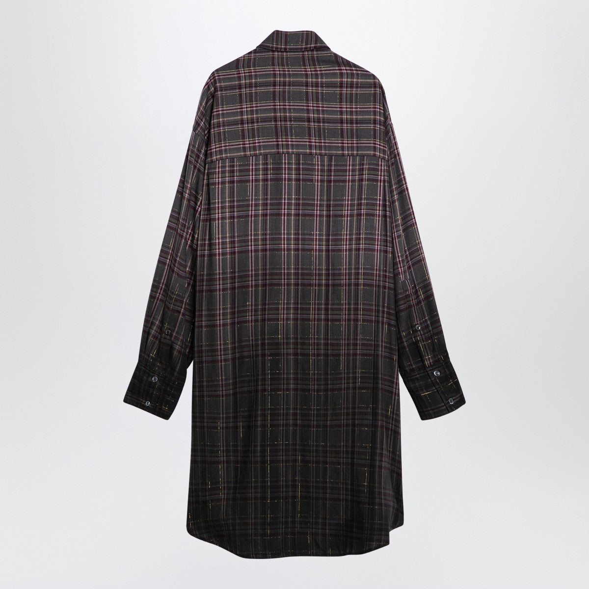 Palm Angels Checkered chemisier dress with logo