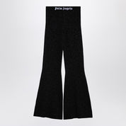 Palm Angels Black lurex viscose blend trousers in wool finish