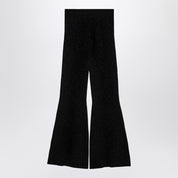 Palm Angels Black lurex viscose blend trousers in wool finish
