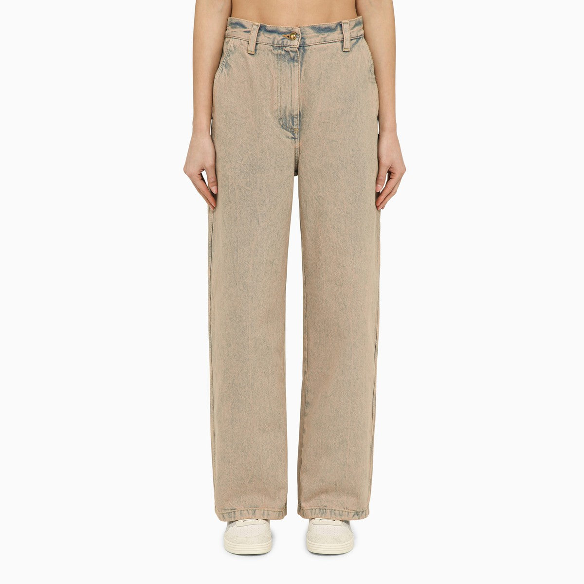 Palm Angels wide jeans in pinkish denim
