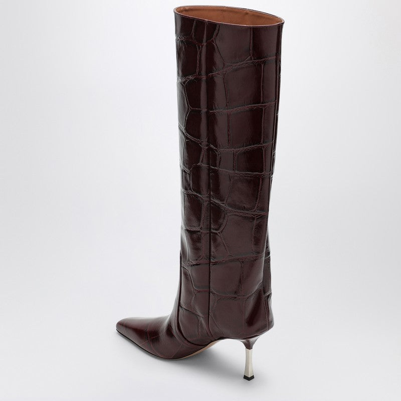 Paris Texas Bettina high boot in rouge noir leather