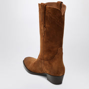 Bottes Paris Texas Hilda en daim cognac