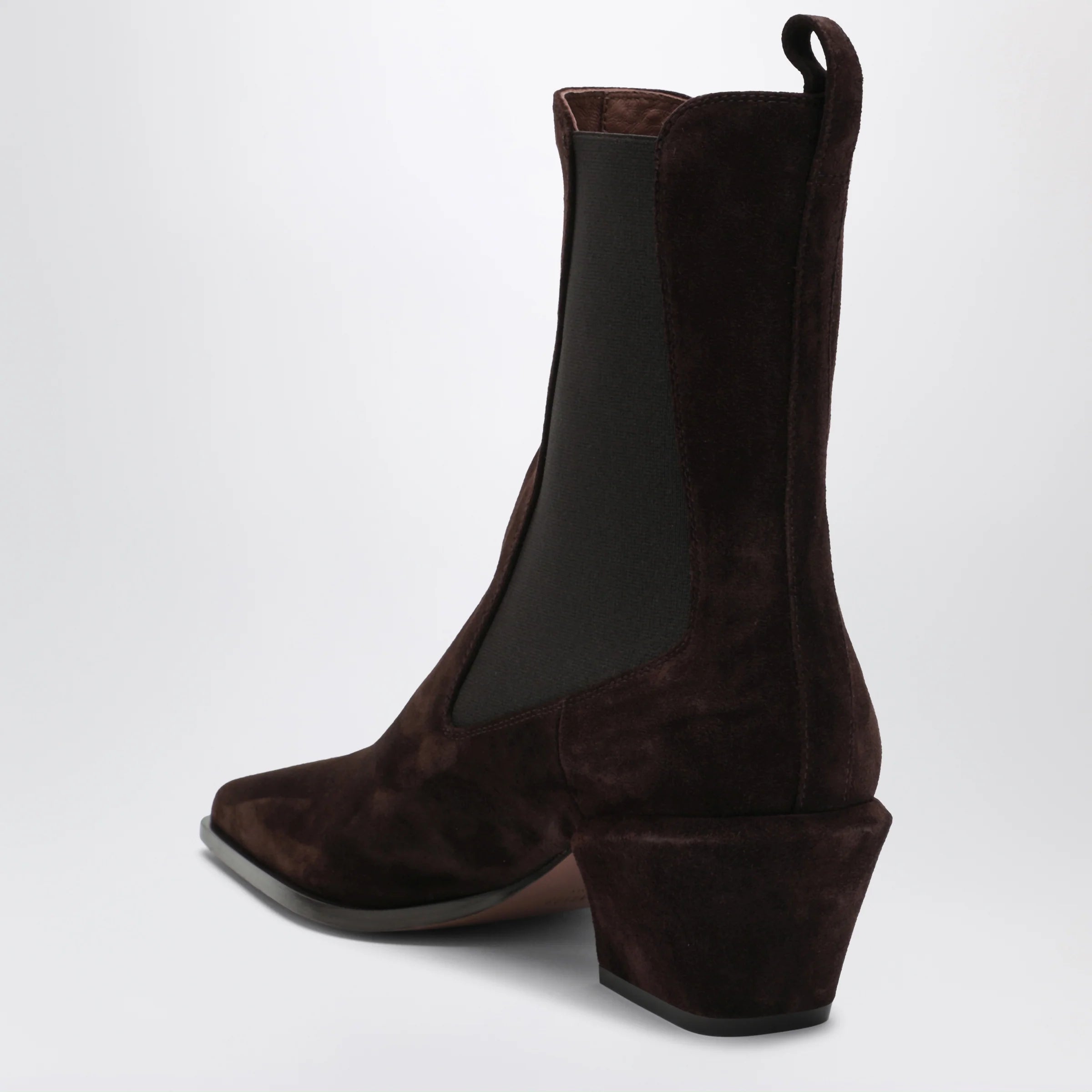 Paris Texas Bettina suede boots in chocolate brown