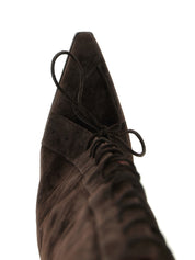 Paris Texas Jane Fold Over Lace Up Boots