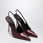 Slingback Lidia rouge noir — Paris Texas patent leather