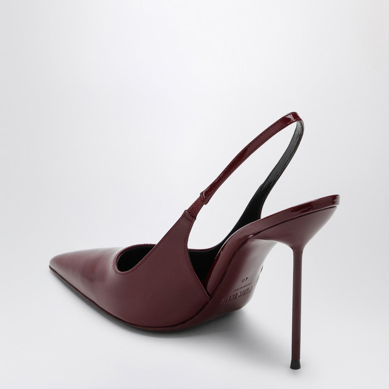 Slingback Lidia rouge noir — Paris Texas patent leather