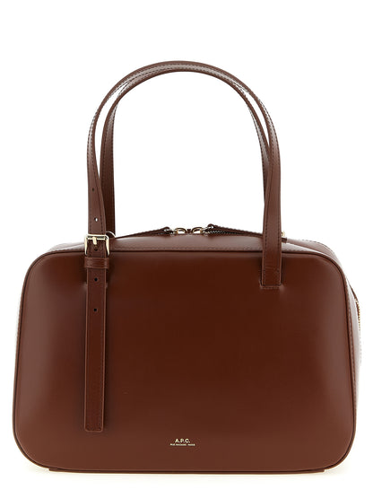 A.p.c. Virginie Box Handbag — Smooth Leather, Brown