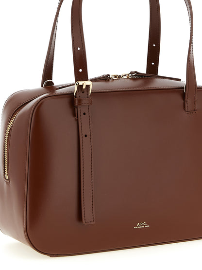 A.p.c. Virginie Box Handbag — Smooth Leather, Brown