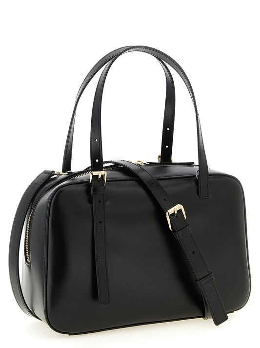 A.p.c. Virginie Box Handbag — Black Leather Shoulder Bag