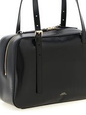 A.p.c. Virginie Box Handbag — Black Leather Shoulder Bag