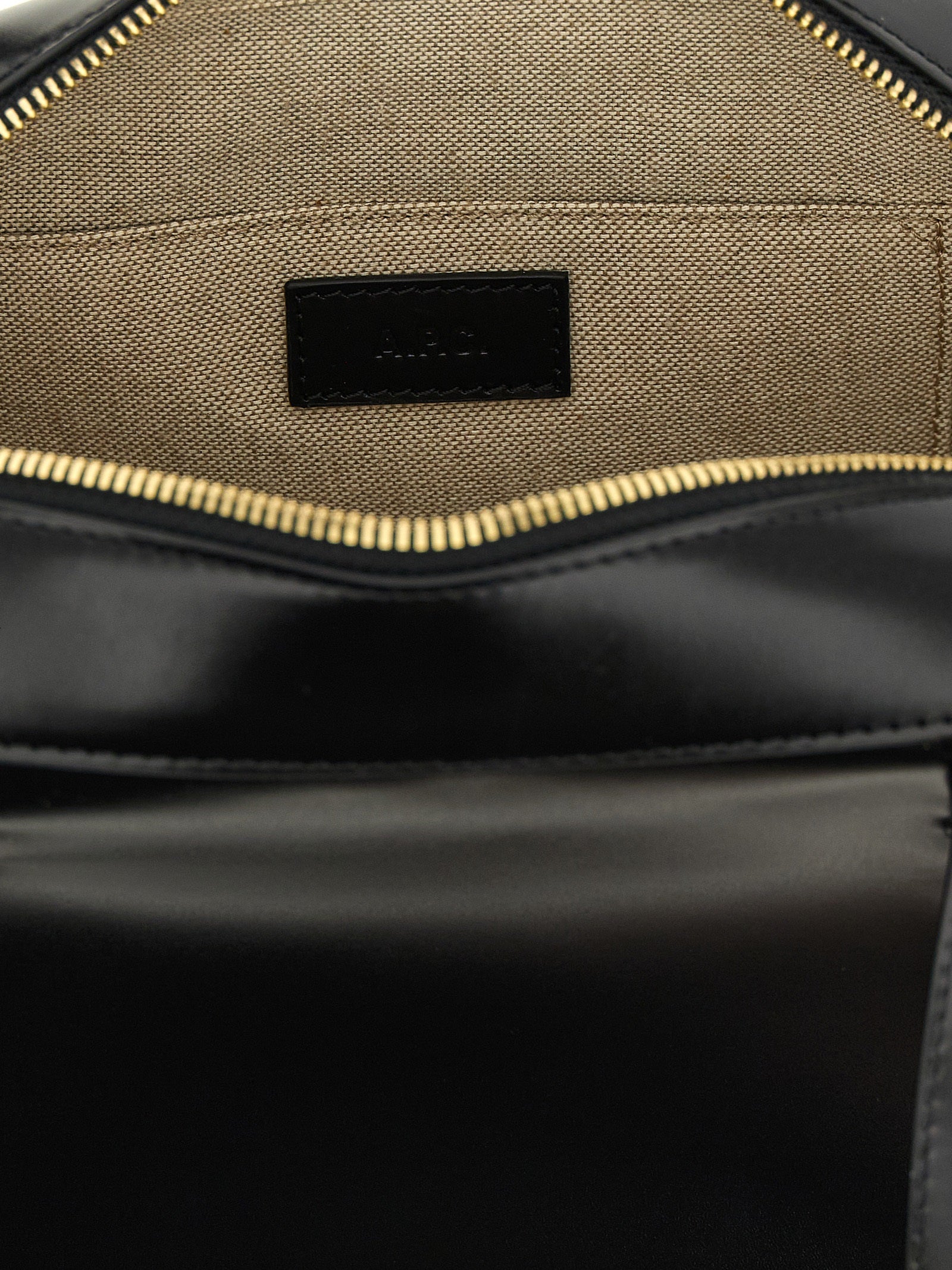 A.p.c. Virginie Box Handbag — Black Leather Shoulder Bag