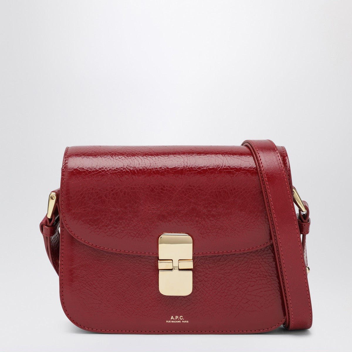 Bolso bandolera APC Grace en piel lisa roja