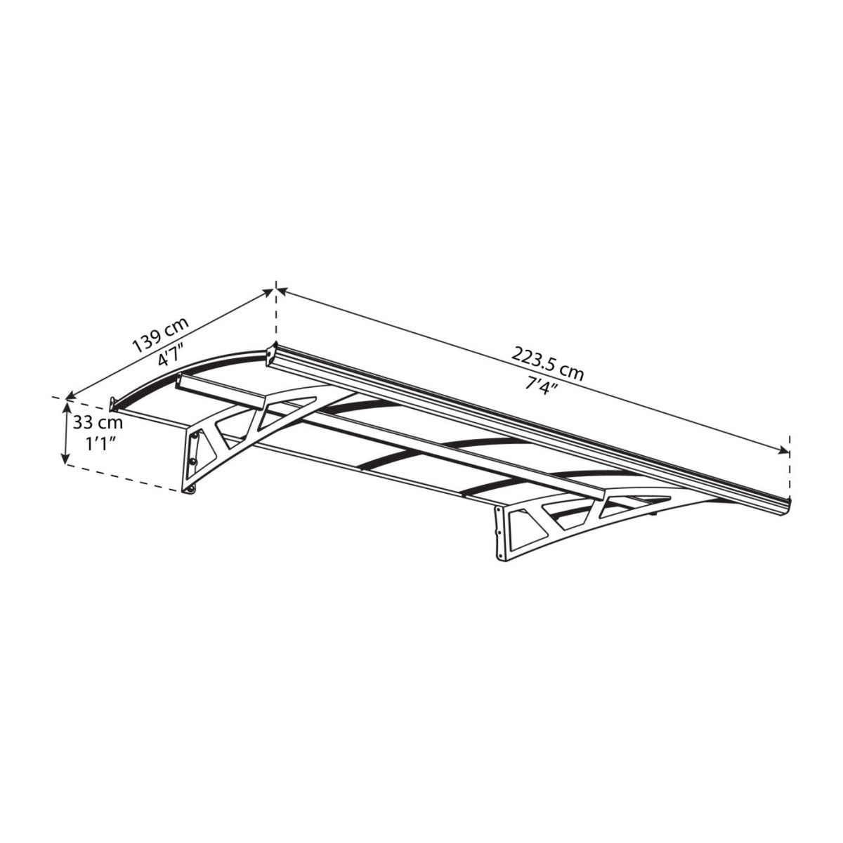 Palram Canopia | Amsterdam Door Awning - HG9576