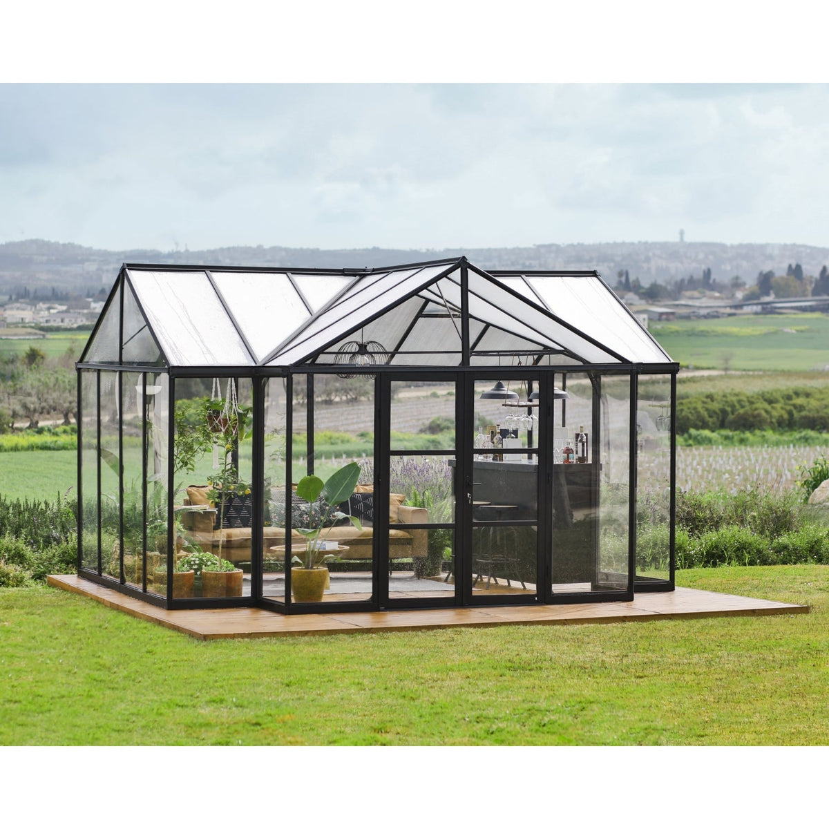 Palram Canopia | 12x15 Ft Triomphe Chalet Greenhouse - HG5500