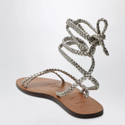 Manebí Platinum leather sandals