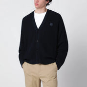 Maison Kitsuné Navy blue Fox Head cotton cardigan