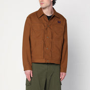 Needles Rust-Coloured Jacket with Logo — Tailored Shirt Jacket