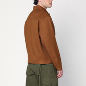Needles Rust-Coloured Jacket with Logo — Tailored Shirt Jacket