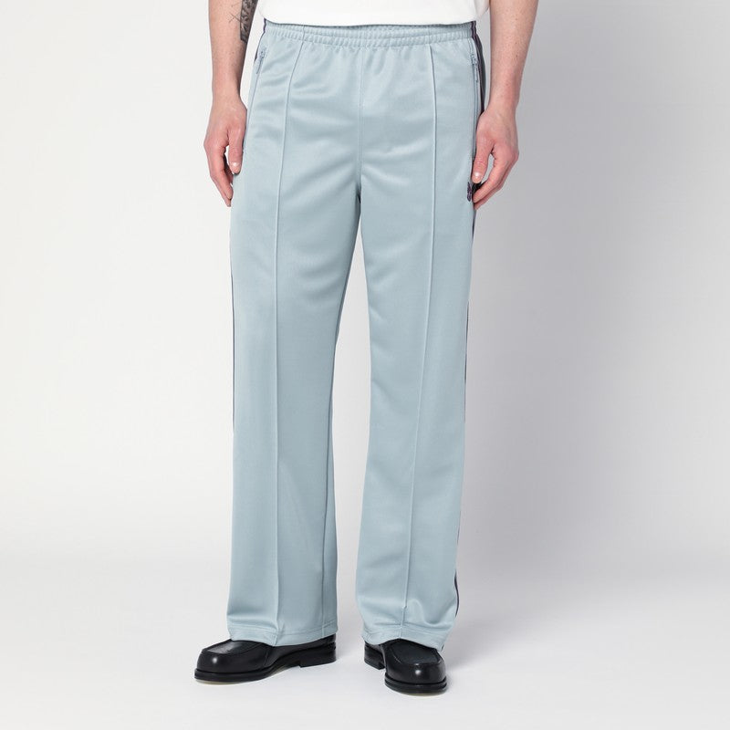 Needles Gray-blue/purple jogging pants with contrast stripe