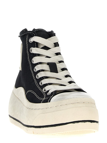 R13 High Top Sneakers — White/Black Women’s Sneakers