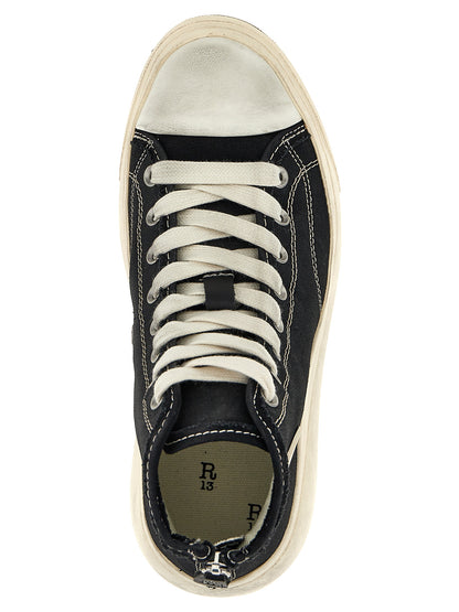 R13 High Top Sneakers — White/Black Women’s Sneakers