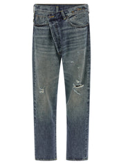 R13 Crossover Jeans — Stonewashed Women's Jeans